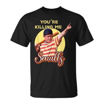 Your Killing Me Smalls Baseball Humor Quote Distressed T-Shirt - Seseable