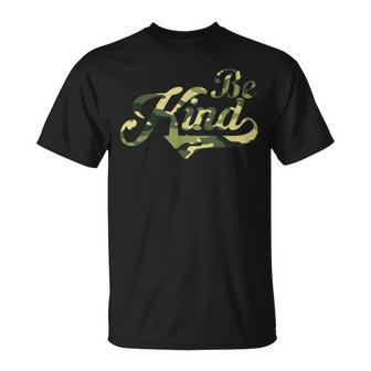 Be Kind Camouflage Anti-Bullying Awareness Kindness T-Shirt - Monsterry AU