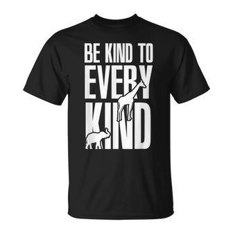 Be Kind To Every Kind Animal Lover Vegan Mp T-Shirt - Monsterry DE