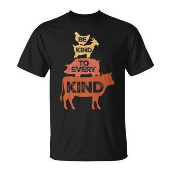 Be Kind To Every Kind Vegan Vegetarian Animal Lovers T-Shirt - Monsterry CA