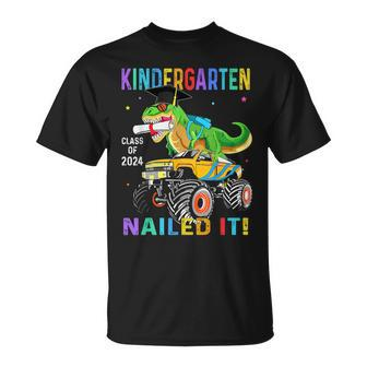 Kindergarten Graduation Class 2024 Graduate Dinosaur Boys T-Shirt - Seseable