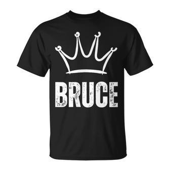 King Bruce Crown Ganador Personalizado De Primer Nombre De Cumpleaños 1 Camiseta unisex - Regaloses