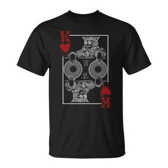 King Of Hearts Clubbing Disco Techno Outfit Dj King Card T-Shirt - Monsterry