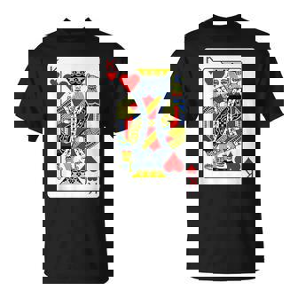 King Of Hearts Playing Card Group Costume Poker Player T-Shirt - Thegiftio UK