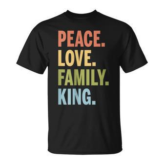 King Peace Love Family Matching Last Name T-Shirt - Monsterry