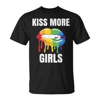 Kiss More Girls As Lgbtq Pride Lesbians T-Shirt - Monsterry AU