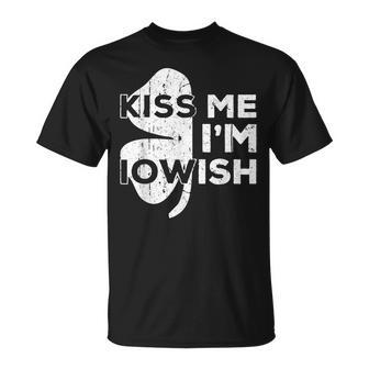 Kiss Me I'm Iowish Saint Patrick Day T-Shirt - Monsterry