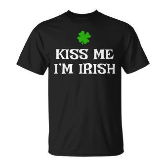 Kiss Me I'm Irish Saint Patrick Day Women T-Shirt | Mazezy UK