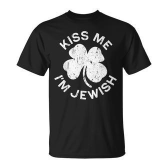 Kiss Me I'm Jewish Saint Patrick Day T-Shirt - Monsterry