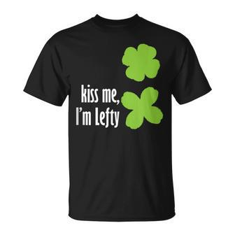 Kiss Me I'm Lefty Left Handed Leftie Pride T-Shirt - Monsterry DE