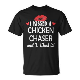 I Kissed A Chicken Chaser Married Dating Anniversary T-Shirt - Monsterry CA