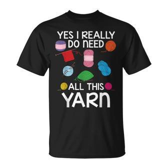 Knit All This Yarn Knitting Mom T-Shirt - Thegiftio UK