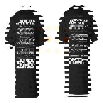 Know Your Bears Bear Lover Types Of Bear T-Shirt - Thegiftio