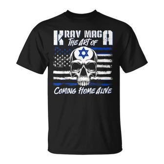 Krav Maga Gear Israeli Combat Training American Flag Skull T-Shirt - Monsterry CA