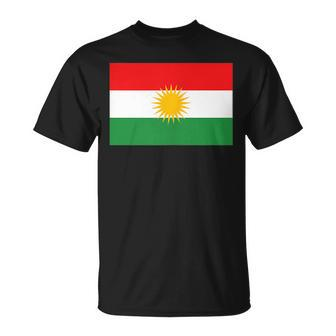 Kurdish Flag Kurdin Motif Rojava Pumpdistan Colours T-Shirt - Seseable