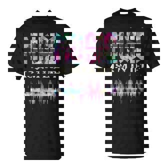 La Música Es Miida Ecualizador De Ondas Sonoras Dj Camiseta unisex - Regaloses