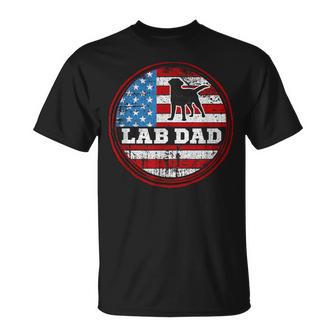 Lab Dad Flag Chocolate Yellow Fox Red Matching Parents T-Shirt - Monsterry AU