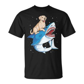 Labrador Shark Space Galaxy Jawsome T-Shirt | Mazezy