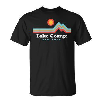 Lake George New York Sunset Mountains T-Shirt - Monsterry UK