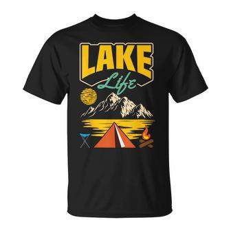 Lake Life Camping Wandern Angeln Bootfahren Segeln Lustig Outdoor T-Shirt - Seseable