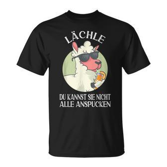 Lama Alpaca Lächle Du Kannst Sie Nicht Alle Anspcken S T-Shirt - Seseable