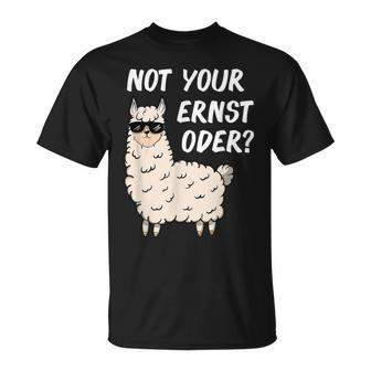 Lama Alpaka Nicht Dein Ernst Denglisch Not Your Ernst T-Shirt - Seseable