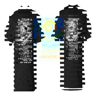 Lancaster New Hampshire Total Eclipse 2024 Starry Night T-Shirt - Thegiftio