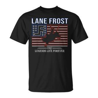 Lane Frost Legends Live Together Rodeo Lover T-Shirt | Mazezy AU