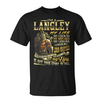 Langley Family Name Langley Last Name Team T-Shirt - Seseable