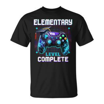Last Day Of Elementary Level Complete Graduation Him Boys T-Shirt - Seseable