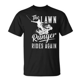 The Lawn Ranger Rides Again Lawn Tractor Mowing T-Shirt - Monsterry DE