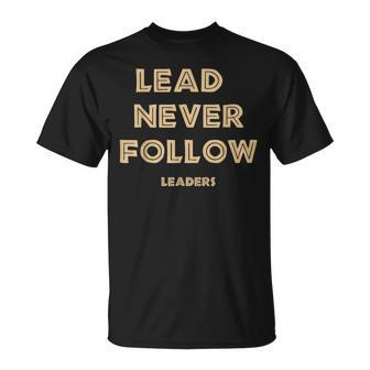 Lead Never Follow Leaders Baseball T-Shirt - Monsterry UK