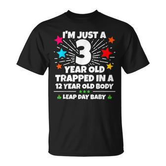 Leap Year Birthday 12Th Birthday Party Leap Day Birthday T-Shirt | Mazezy