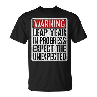 Leap Year In Progress Expect The Unexpected Leap Year 2024 T-Shirt - Seseable