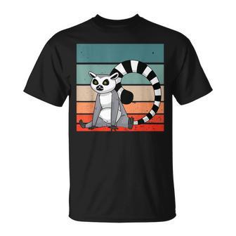 Lémur Estilo Retro Lémur De Cola De Anillo Primate Animal Camiseta unisex - Regaloses