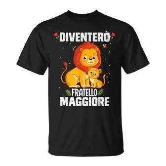 Leone Ich Bin Ein Großer Bruder Iventerò Fratello Maggiore T-Shirt - Seseable