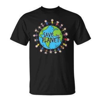 Les Enfants De La Terre Avec Le Jour Partout Dans Le Monde Save Our Planet T-Shirt - Cadeauxyz