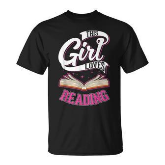 Leseratte Bücher Mädchen Bücherwurm T-Shirt - Seseable