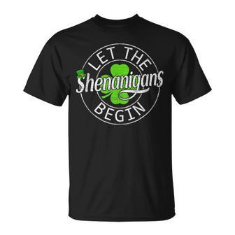 Let The Shenanigans Begin St Patrick's Day Women T-Shirt - Seseable