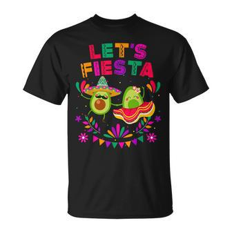 Let's Fiesta Avocado Dancing Cinco De Mayo Mexican Party T-Shirt - Monsterry AU