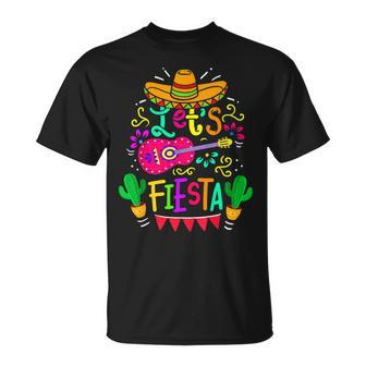 Let's Fiesta Cinco De Mayo Mexican Party Guitar Lover T-Shirt - Monsterry DE