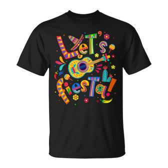 Let's Fiesta Cinco De Mayo Fiesta Squad Mexican Party T-Shirt | Mazezy