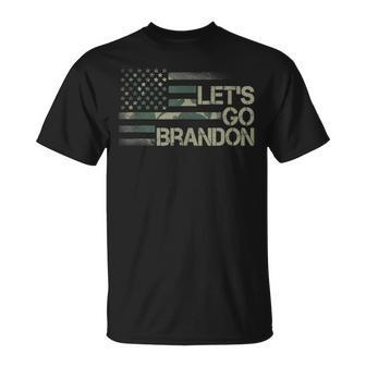 Let's Go Branson Brandon Camouflage Us Flag T-Shirt - Monsterry UK