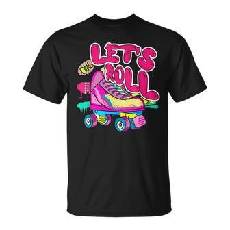 Let's Roll Unicorn Roller Skate Fun Party Girl's T-Shirt - Monsterry CA