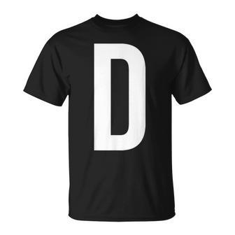Letter D Spell Out Team Name Business Family Photo T-Shirt - Seseable
