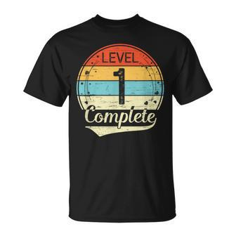 Level 1 Complete Retro 1St Wedding Anniversary T-Shirt - Monsterry UK