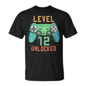 Level 12 Unlocked 12Th Birthday Gamer 12 Year Old Boys T-Shirt - Monsterry