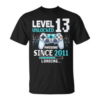 Level 13 Unlocked 13Th Gaming Birthday T-Shirt - Thegiftio UK