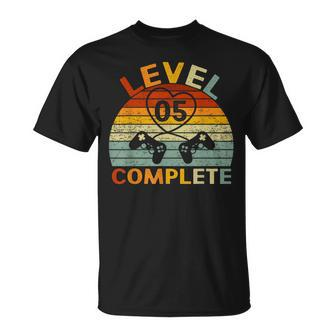 Level 5 Complete Gamers Couple 5Th Wedding Anniversary T-Shirt - Thegiftio UK