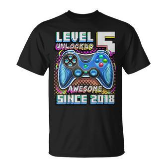 Level 5 Unlocked Awesome 2018 Video Game 5Th Birthday T-Shirt - Monsterry UK